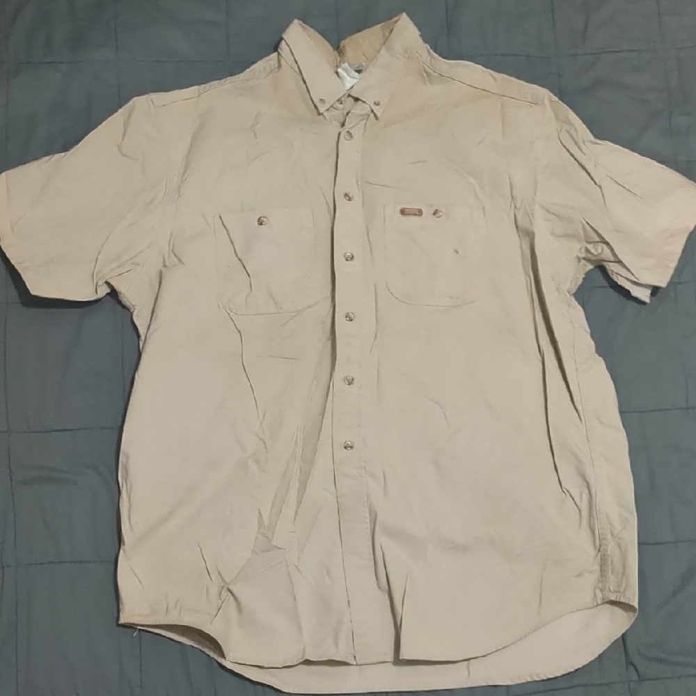Men's Beige Carhartt Button Down Shirt